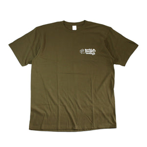 QTHREE x BUDAMUNK - "BAKED TONE" 5.6oz T-Shirt (Olive)