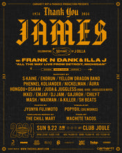 画像をギャラリービューアに読み込む, [Osaka] ADV TICKET:  SUN. 9/22 - &quot;THANK YOU, JAMES&quot;  @ Club Joule